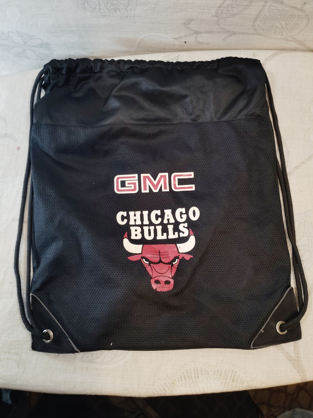 GMC Chicago Bulls Black Drawstring Backpack